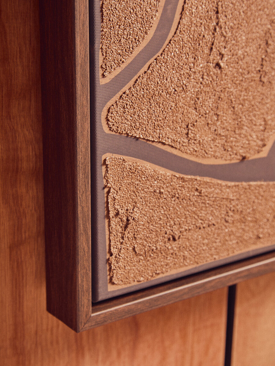 Astratto Set Of 2 Brown & Black Textured Wall Art