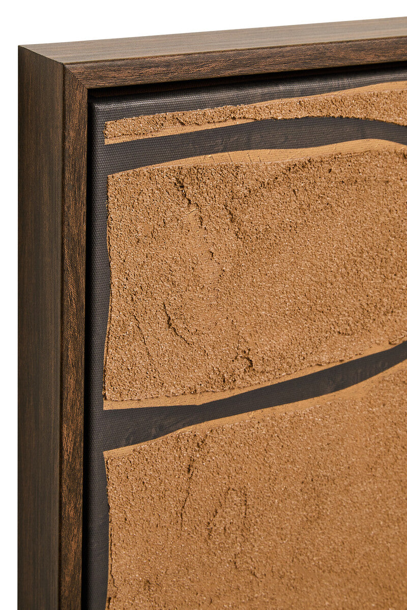 Astratto Set Of 2 Brown & Black Textured Wall Art