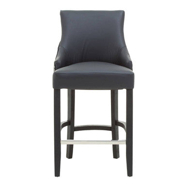 Kensington Townhouse Charcoal Leather Bar Chair