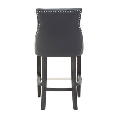 Kensington Townhouse Charcoal Leather Bar Chair