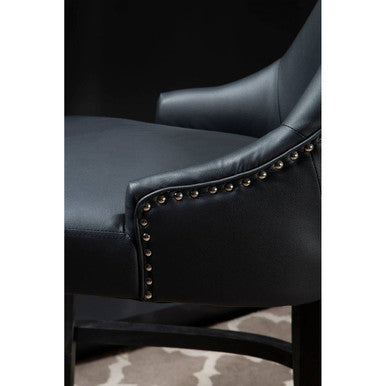 Kensington Townhouse Charcoal Leather Bar Chair