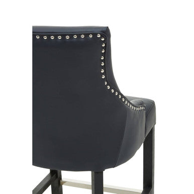 Kensington Townhouse Charcoal Leather Bar Chair