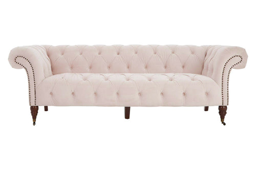 3 Seat Blossom Fabric Chesterfield Sofa, Suri