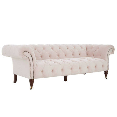 3 Seat Blossom Fabric Chesterfield Sofa, Suri