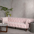 3 Seat Blossom Fabric Chesterfield Sofa, Suri