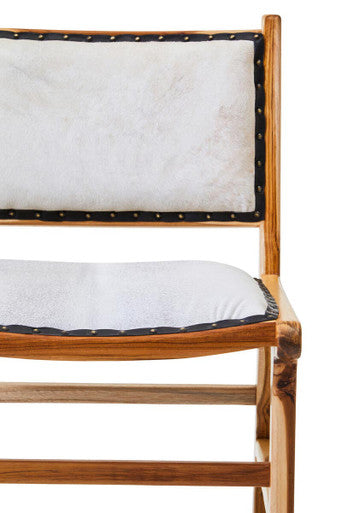 Kendari Natural Leather & Teak Wood Dining Chair