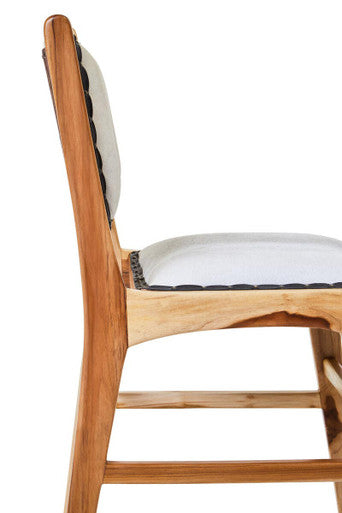 Kendari Natural Leather & Teak Wood Dining Chair