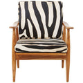 Kendari Zebra Design Hair On Leather Armchair