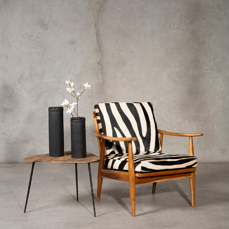 Kendari Zebra Design Hair On Leather Armchair
