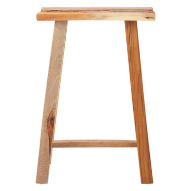 Kendari Teak Wood Brown Rustic Stool