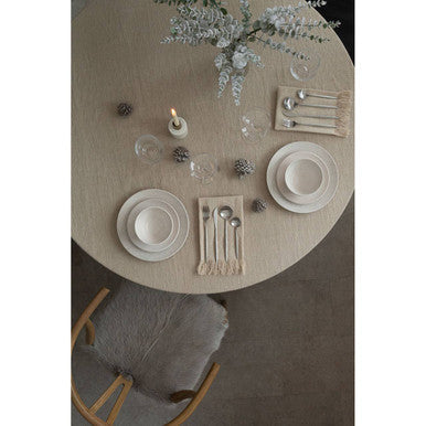 Hazel Natural Oak Wood & Grey Fur Dining Chair