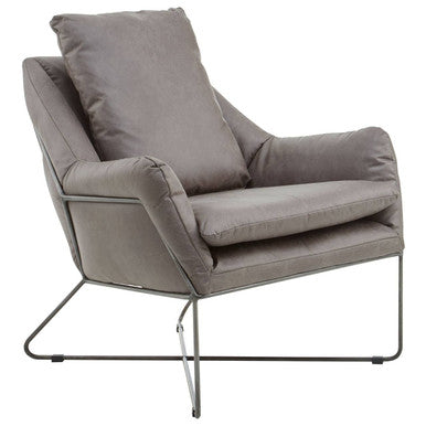 Hugo Grey Leather Chair