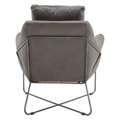 Hugo Grey Leather Chair