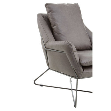Hugo Grey Leather Chair