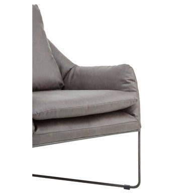 Hugo Grey Leather Chair