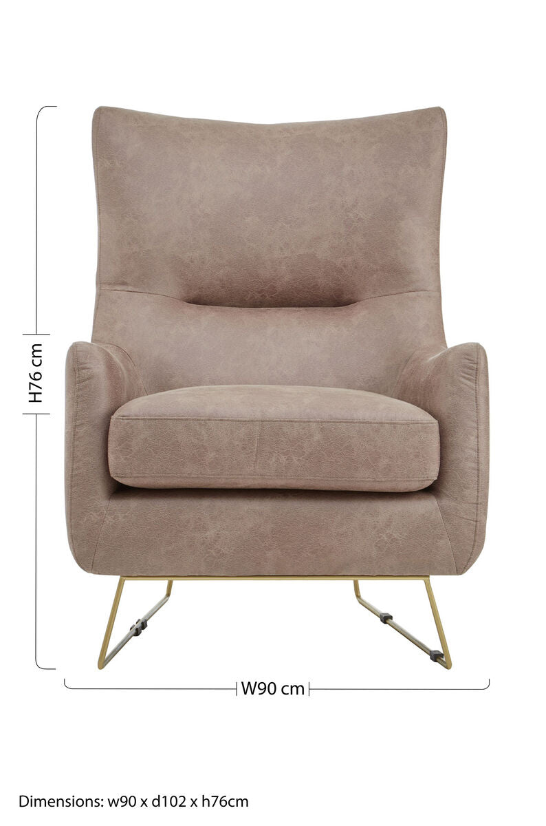 Henry Light Brown Leather Armchair
