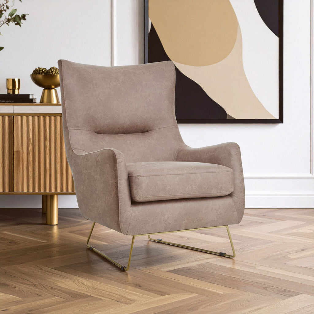 Henry Light Brown Leather Armchair