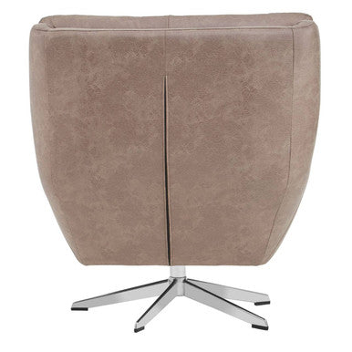 Harold Brown Leather Swivel Chair