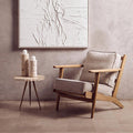 Harry Grey Linen Oak Frame Armchair