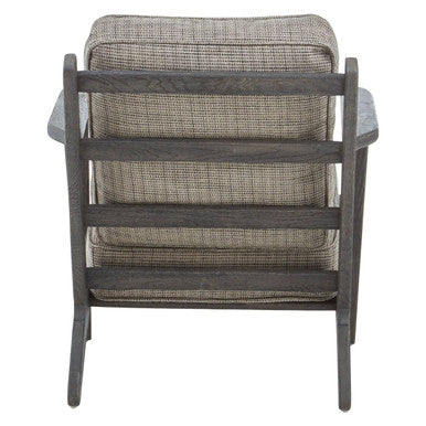 Hector Tweed Armchair With Black Oak Wood Frame