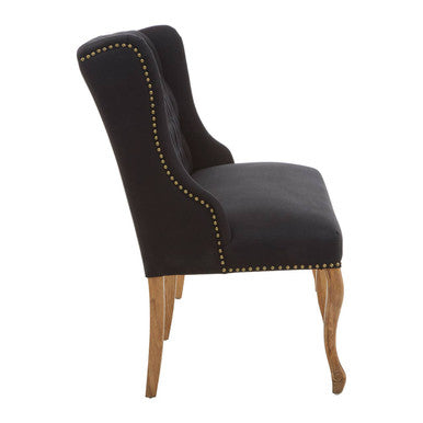 2 Seat Black Bench Sofa, Harrison