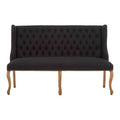 2 Seat Black Bench Sofa, Harrison