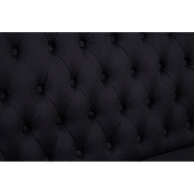 2 Seat Black Bench Sofa, Harrison