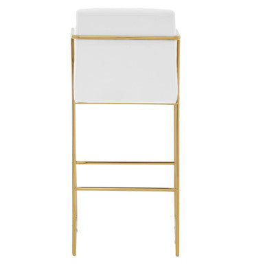 Piermount Mink Velvet & Gold Bar Stool