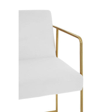 Piermount Mink Velvet & Gold Bar Stool