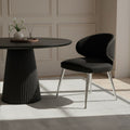 Piermount Velvet Black Contemporary Dining Chair