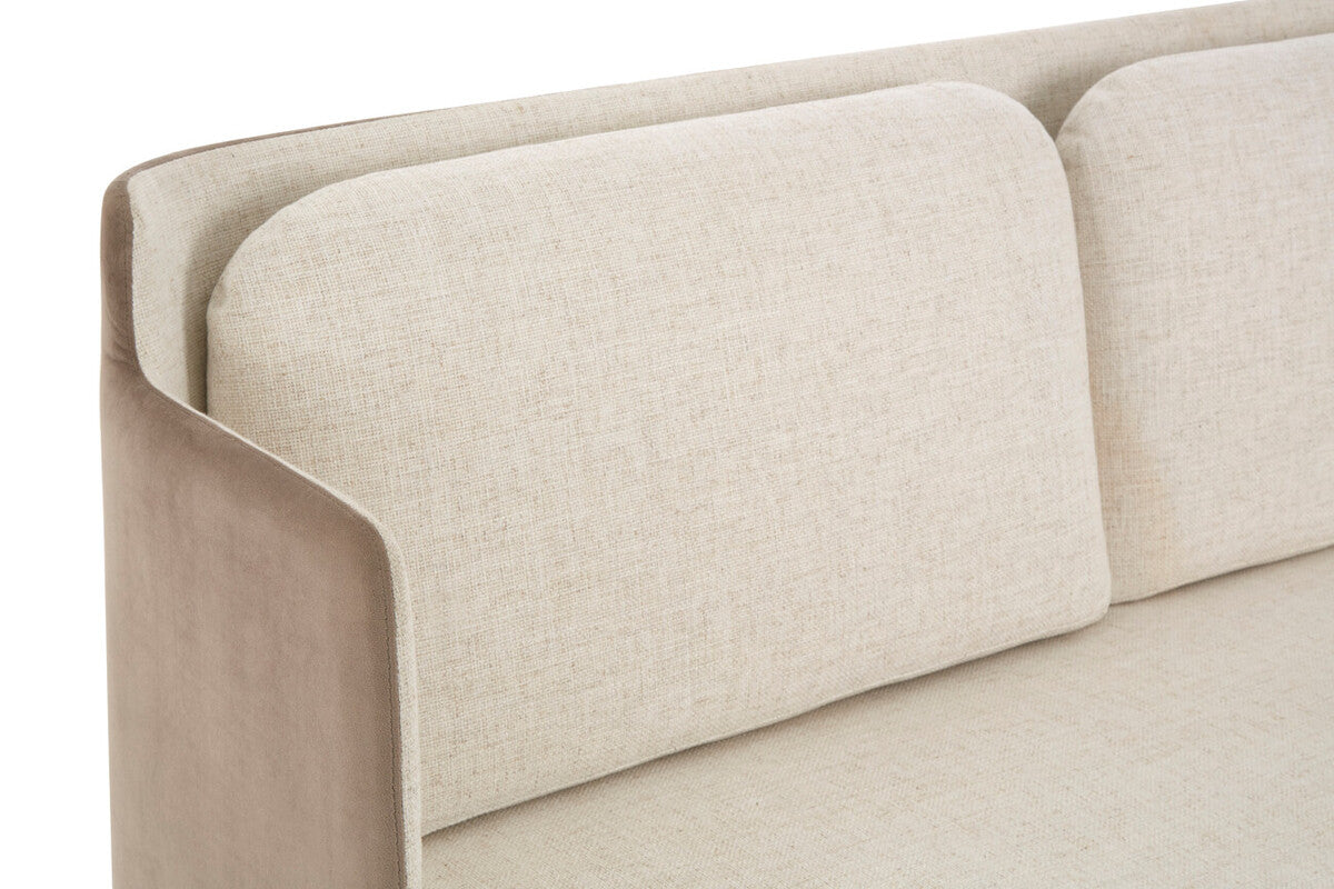 Piermount Ivory & Mink 2 Seat Sofa