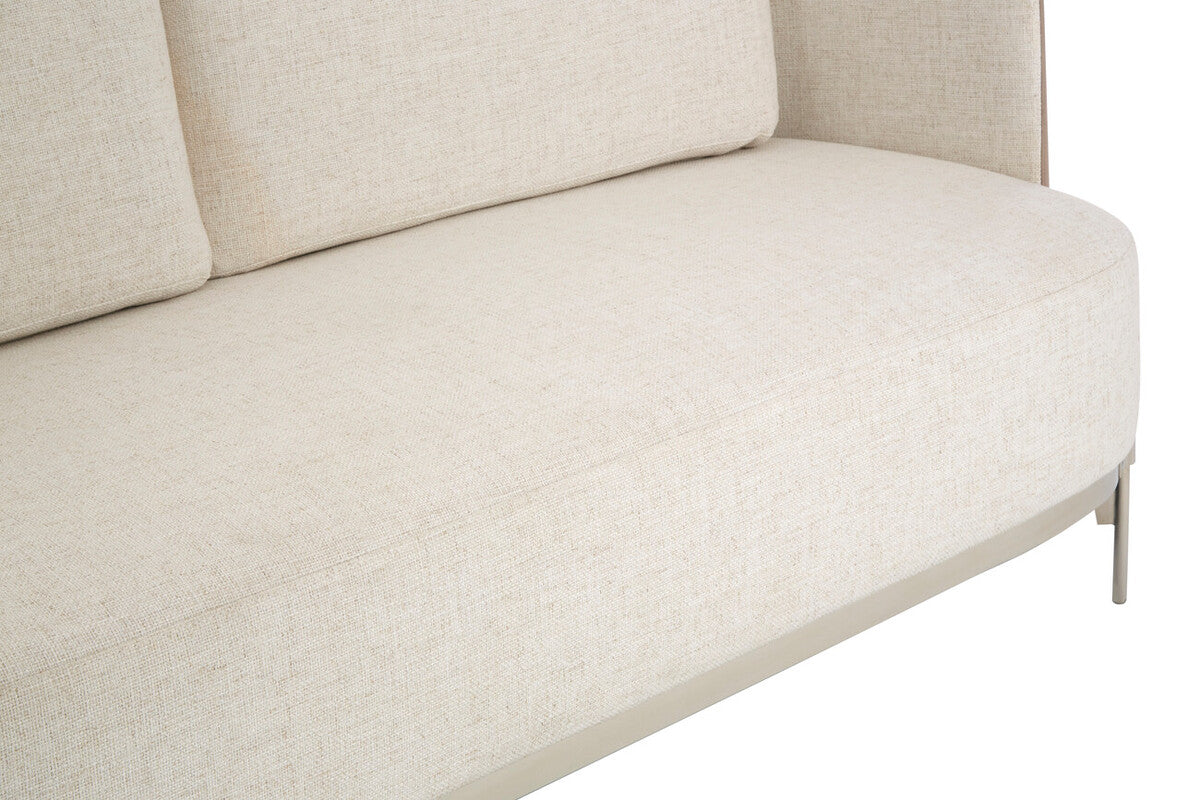 Piermount Ivory & Mink 2 Seat Sofa