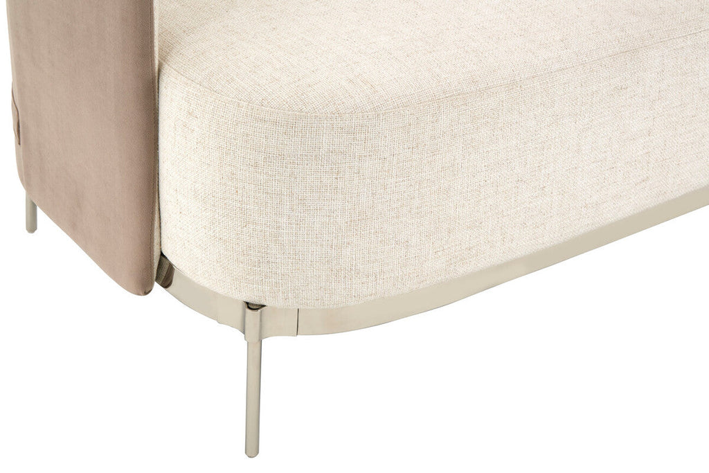 Piermount Ivory & Mink 2 Seat Sofa