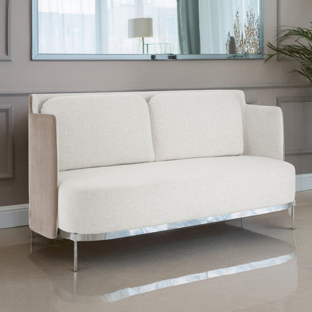 Piermount Ivory & Mink 2 Seat Sofa