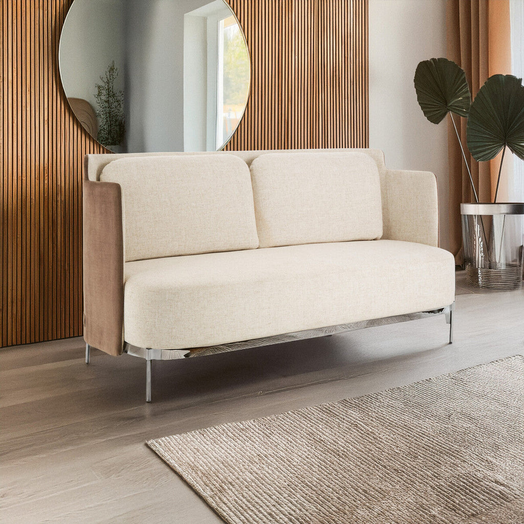 Piermount Ivory & Mink 2 Seat Sofa