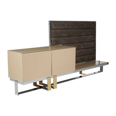 Demas Media Unit With Wall Panel