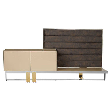 Demas Media Unit With Wall Panel