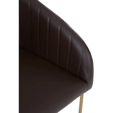 Delta Brown Leather Dining Chair