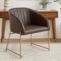 Delta Brown Leather Dining Chair