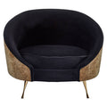 Manhattan Black Velvet & Leopard Print Cocoon Chair