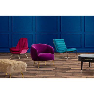 Manhattan Grey Velvet Footstool