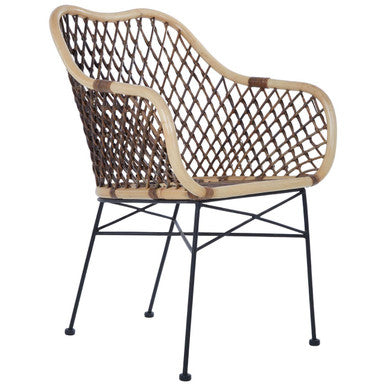 Manado Natural Rattan & Metal Chair