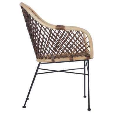 Manado Natural Rattan & Metal Chair