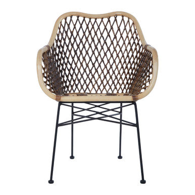 Manado Natural Rattan & Metal Chair