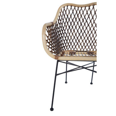 Manado Natural Rattan & Metal Chair