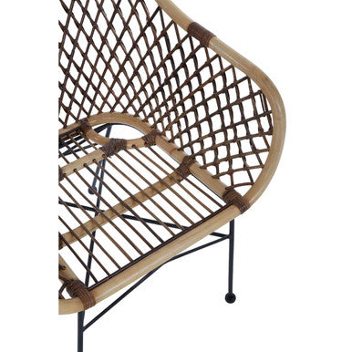 Manado Natural Rattan & Metal Chair