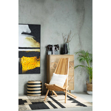 Manado Wooden Natural Contemporary Lounge Chair