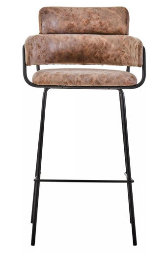 Tamzin Brown Leather Bar Chair