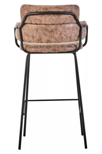 Tamzin Brown Leather Bar Chair