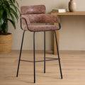 Tamzin Brown Leather Bar Chair